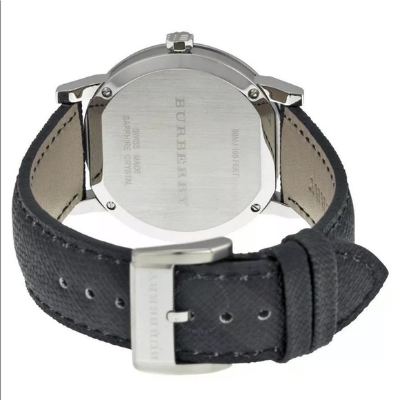 Burberry Grey Dial Black Polyvinyl Men’s Watch - Picture 2 of 5